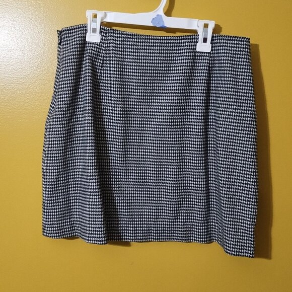 Vtg Y2K The Limited Houndstooth Wool Blend Mini Skirt Sz 10 Indie Preppy Classic - Picture 2 of 5